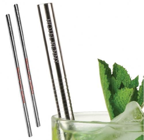 Branded Metal Stainless Steel Drinking Straw Reusable Custom Logo